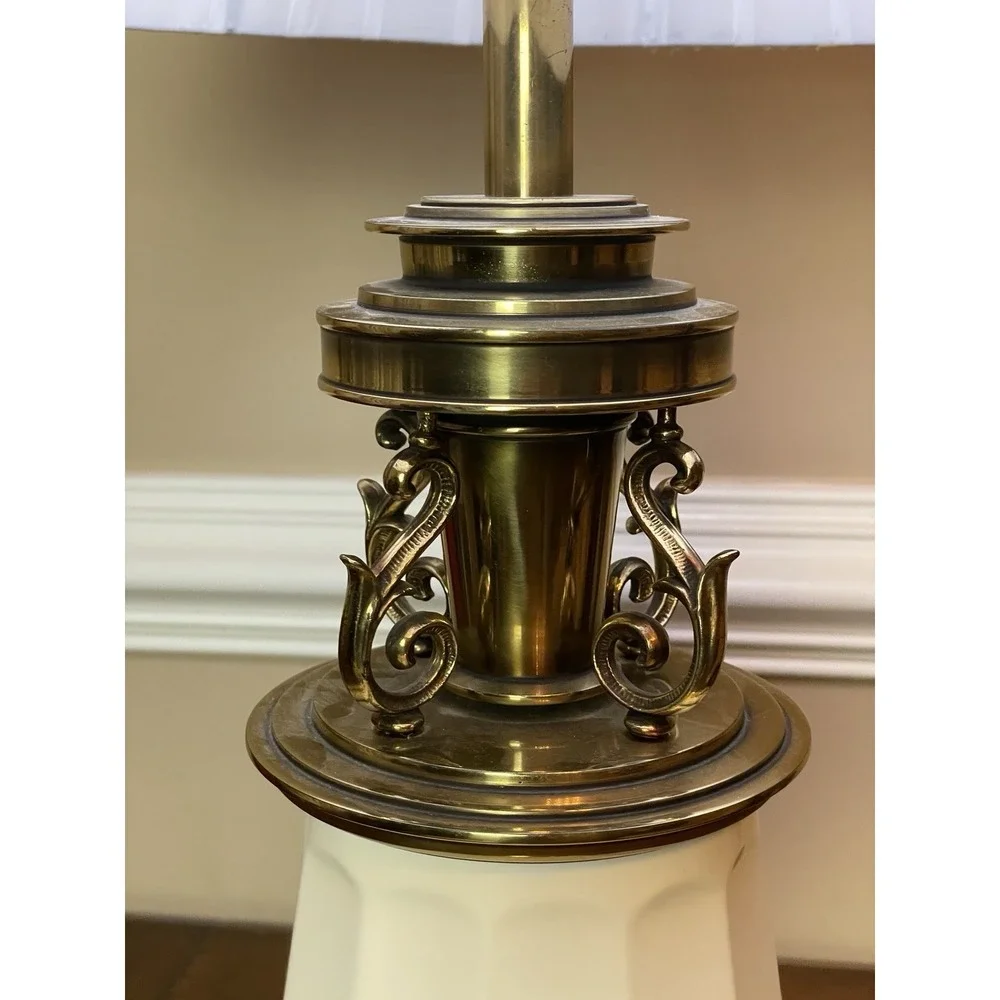 Vintage Brass And Ceramic Lamp 31